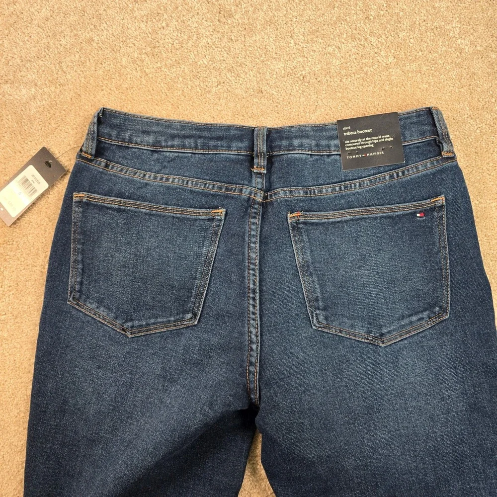 Tommy Hilfiger Tribeca Bootcut Jeans Women‎ Size 6 Dark Wash Boot Cut Denim NWT